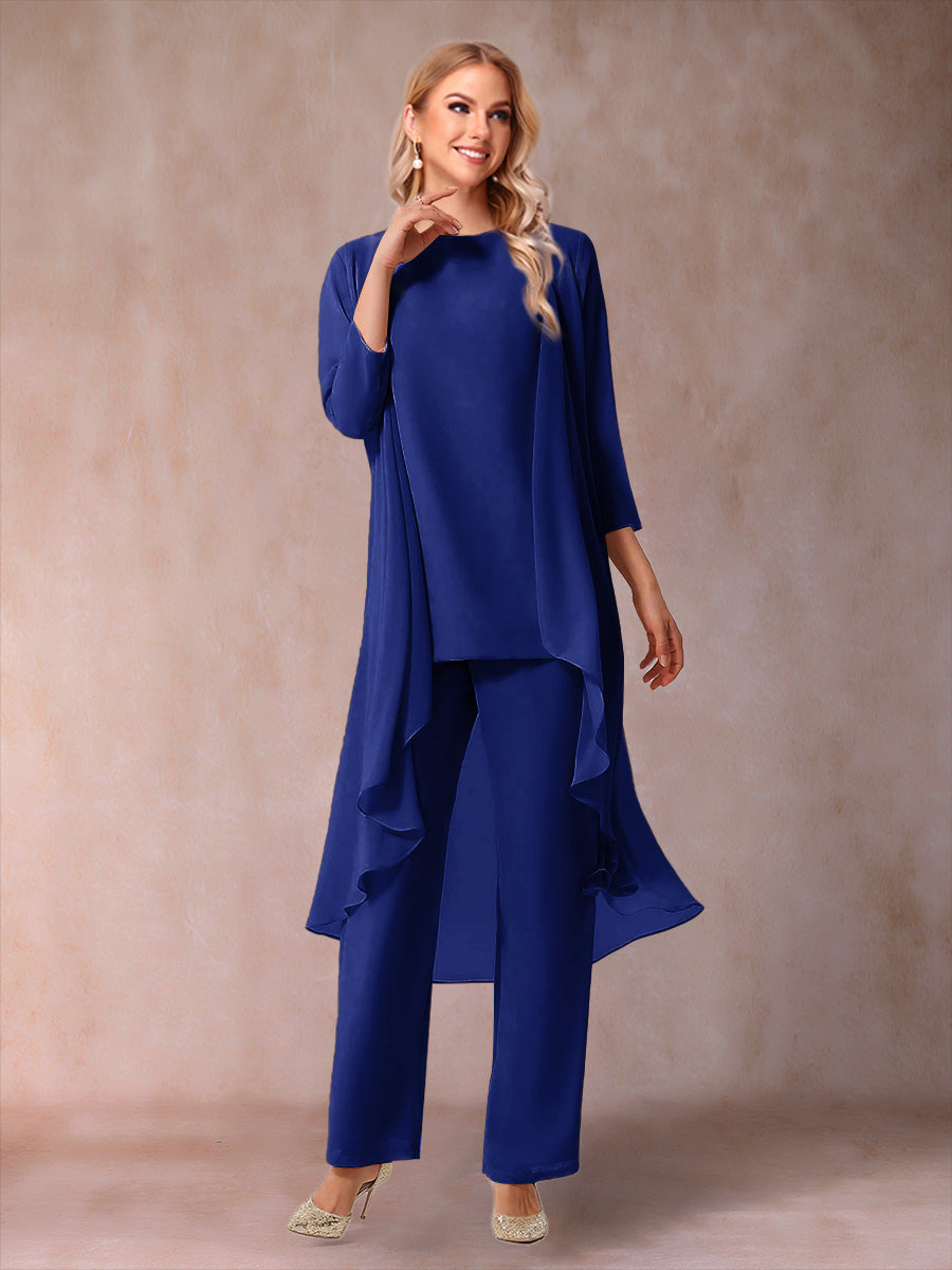 Delphine Grace Royal Blue back view mother of the bride dress