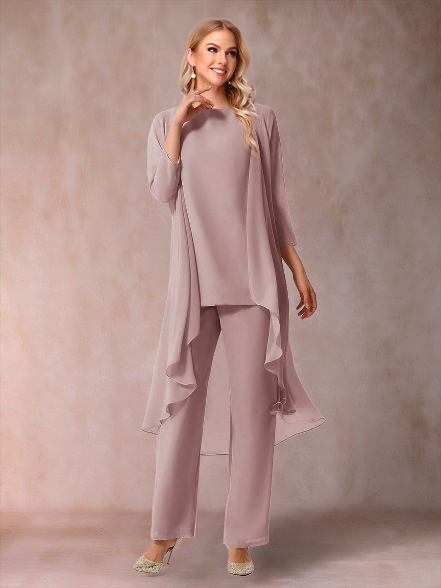 Delphine Grace Dusty Rose front view mother of the bride dress