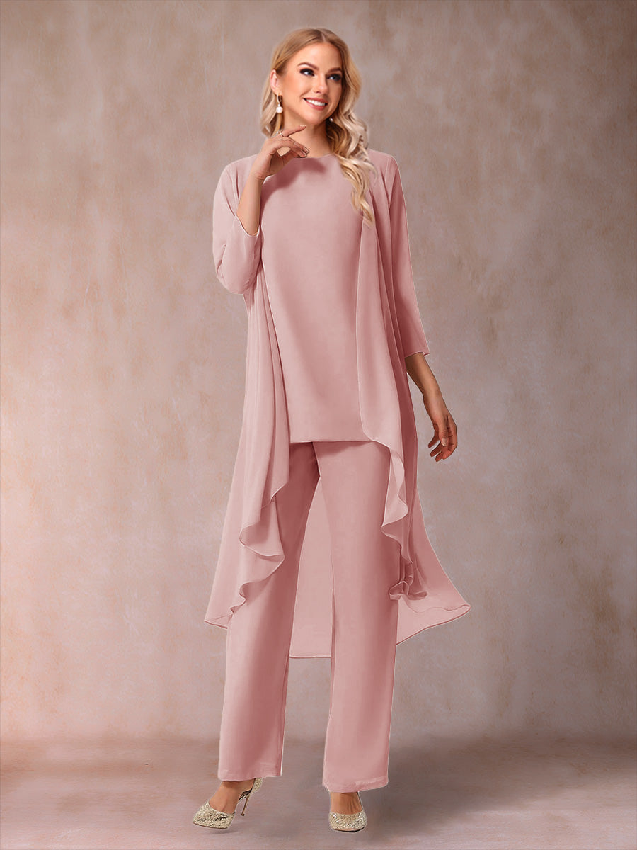 Delphine Grace Dusty Rose back view mother of the bride dress