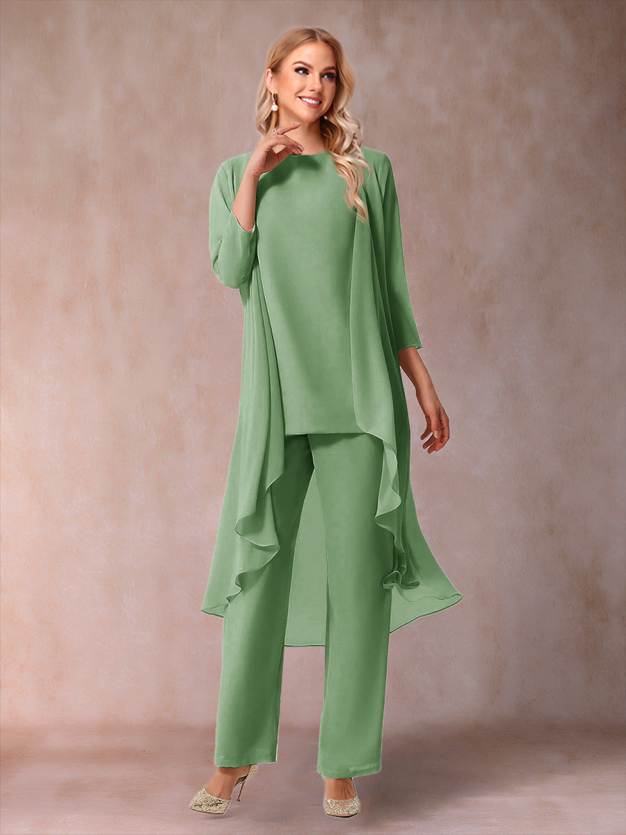 Delphine Grace Sage Green front view mother of the bride dress