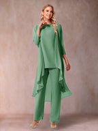 Delphine Grace Eucalyptus front view mother of the bride dress