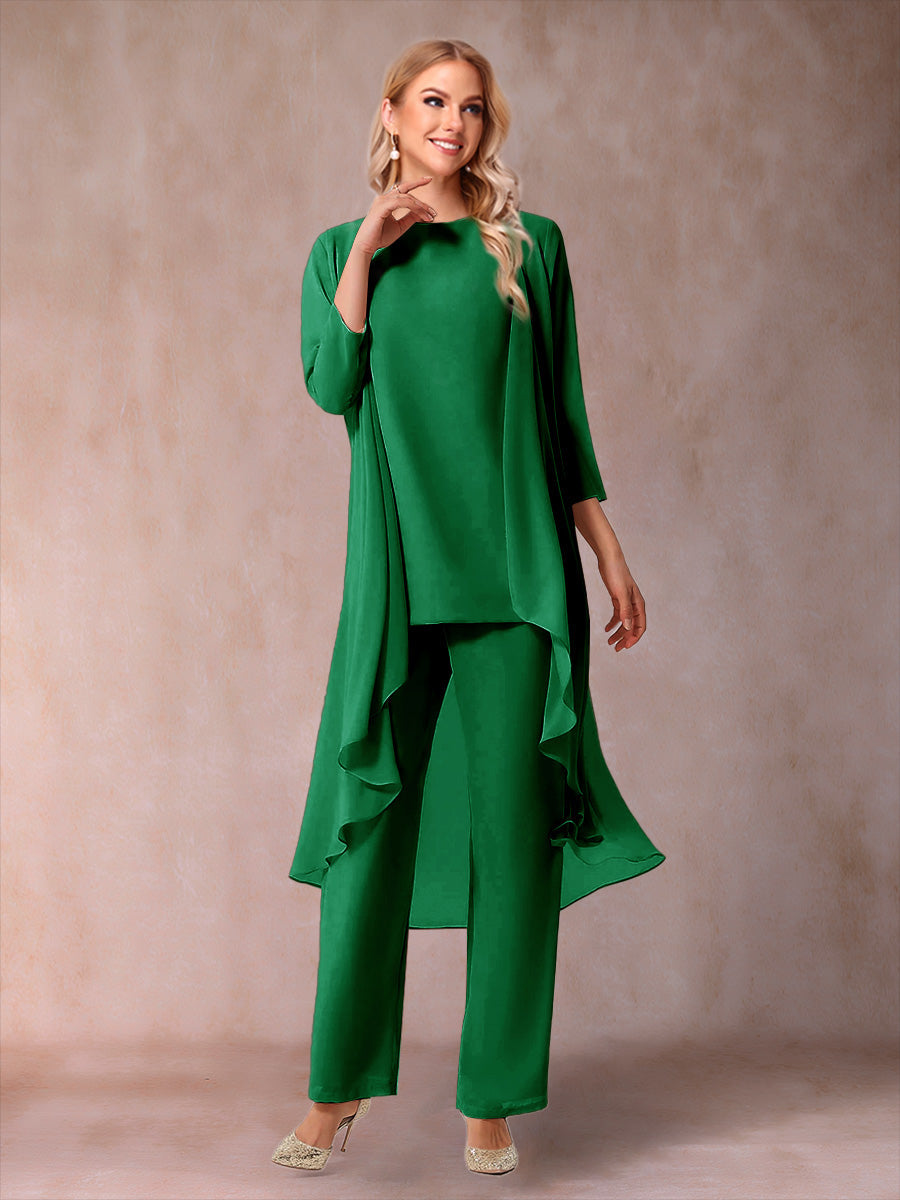 Delphine Grace Forest Green front view mother of the bride dress