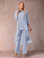 Delphine Grace Lavender front view mother of the bride dress