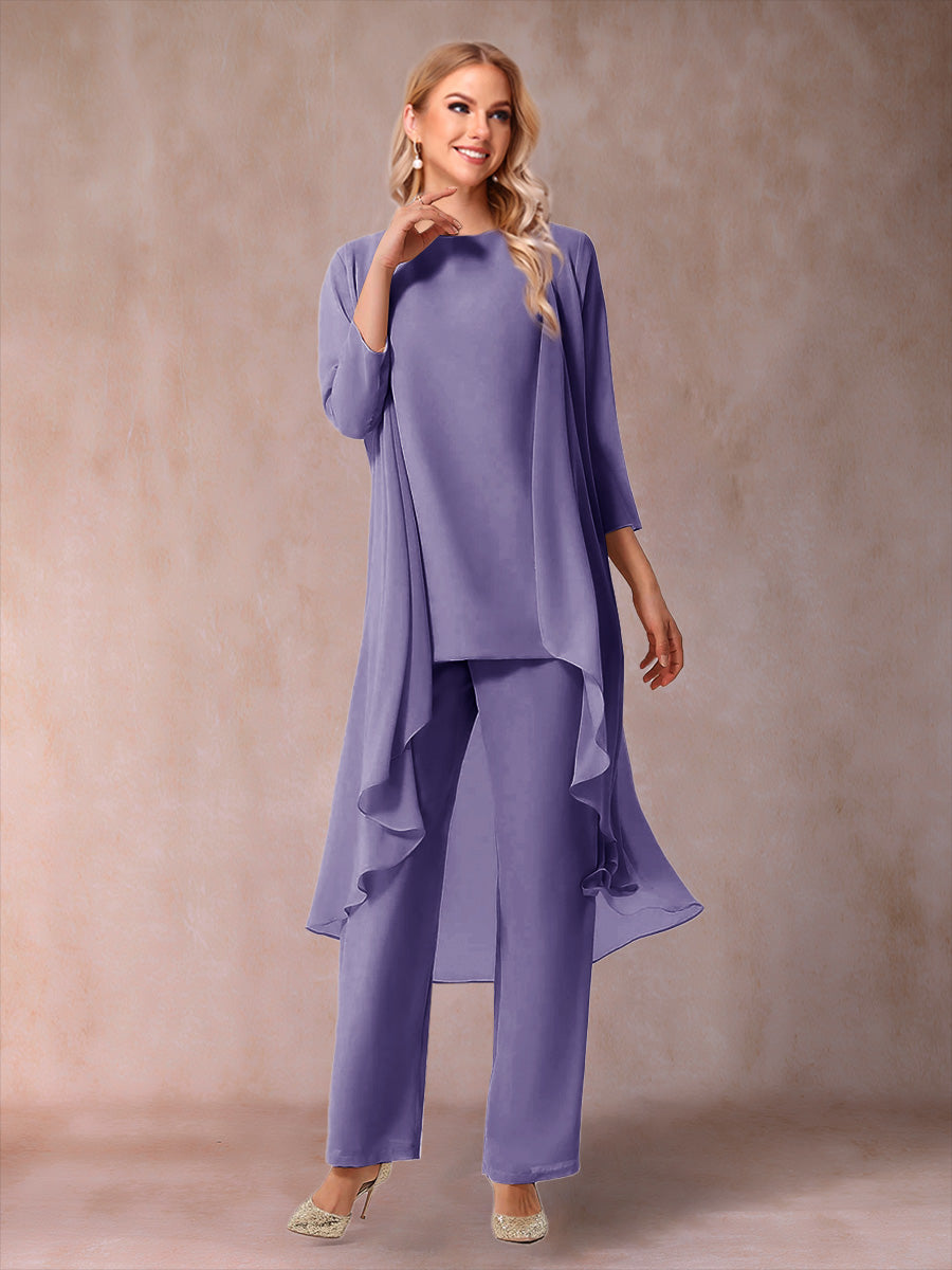 Delphine Grace Lilac back view mother of the bride dress