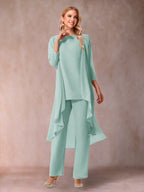Delphine Grace Pool Blue back view mother of the bride dress