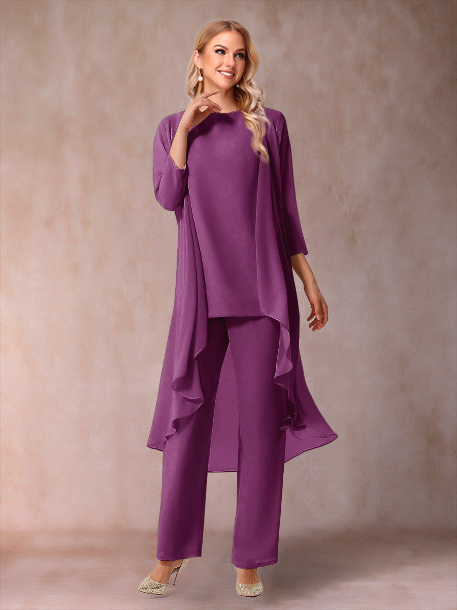 Delphine Grace Orchid front view mother of the bride dress