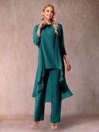 Delphine Grace Peacock front view mother of the bride dress