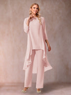 Delphine Grace Pearl Pink back view mother of the bride dress