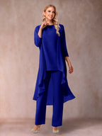 Delphine Grace Royal Blue side view mother of the bride dress