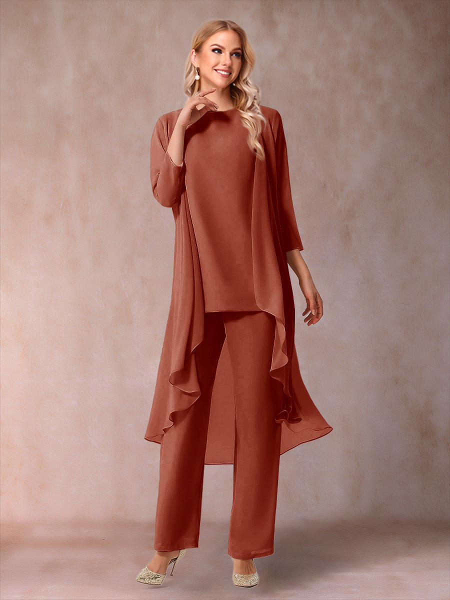 Delphine Grace Rust front view mother of the bride dress