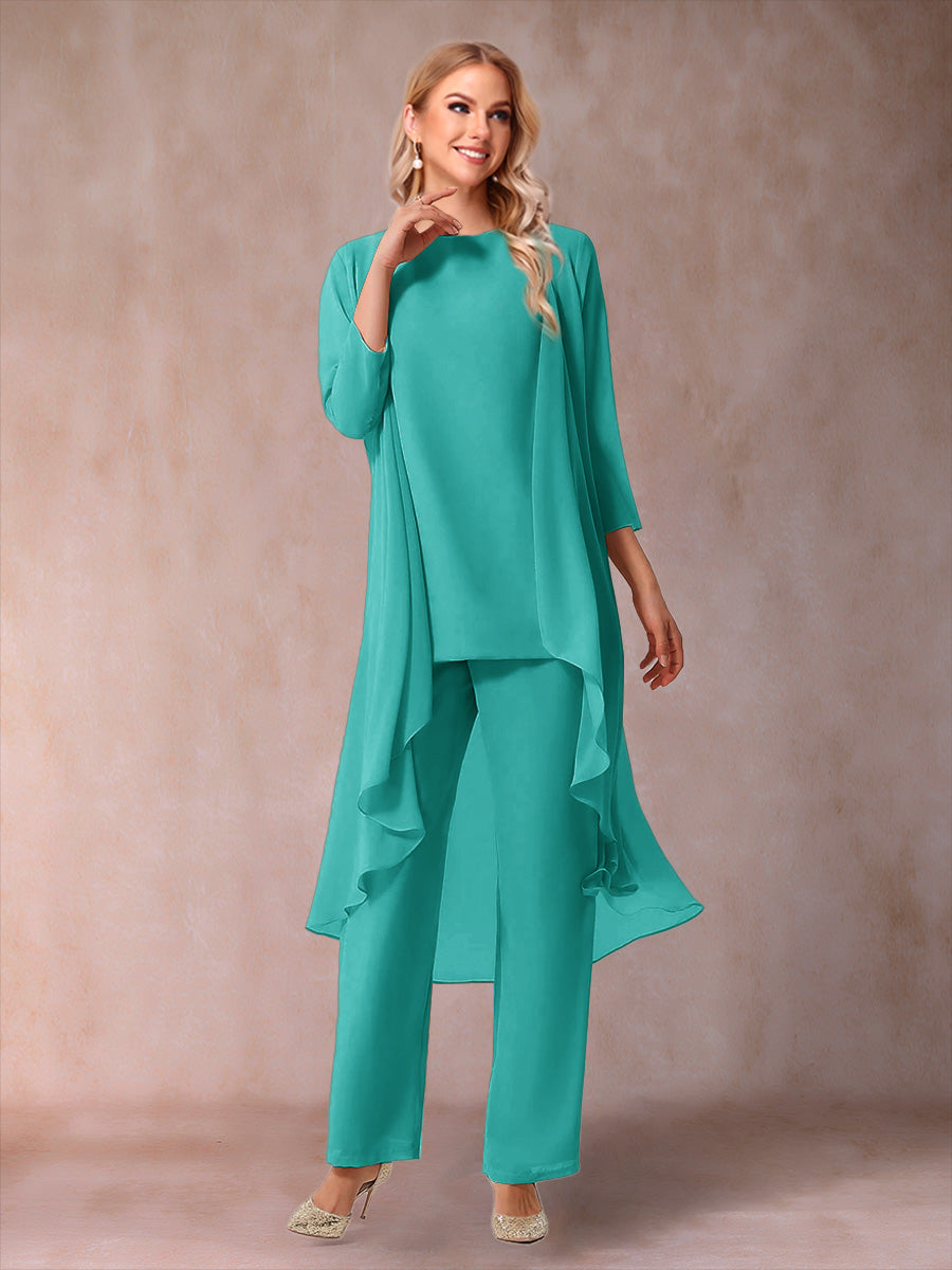 Delphine Grace Turquoise back view mother of the bride dress