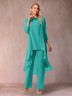 Delphine Grace Turquoise back view mother of the bride dress