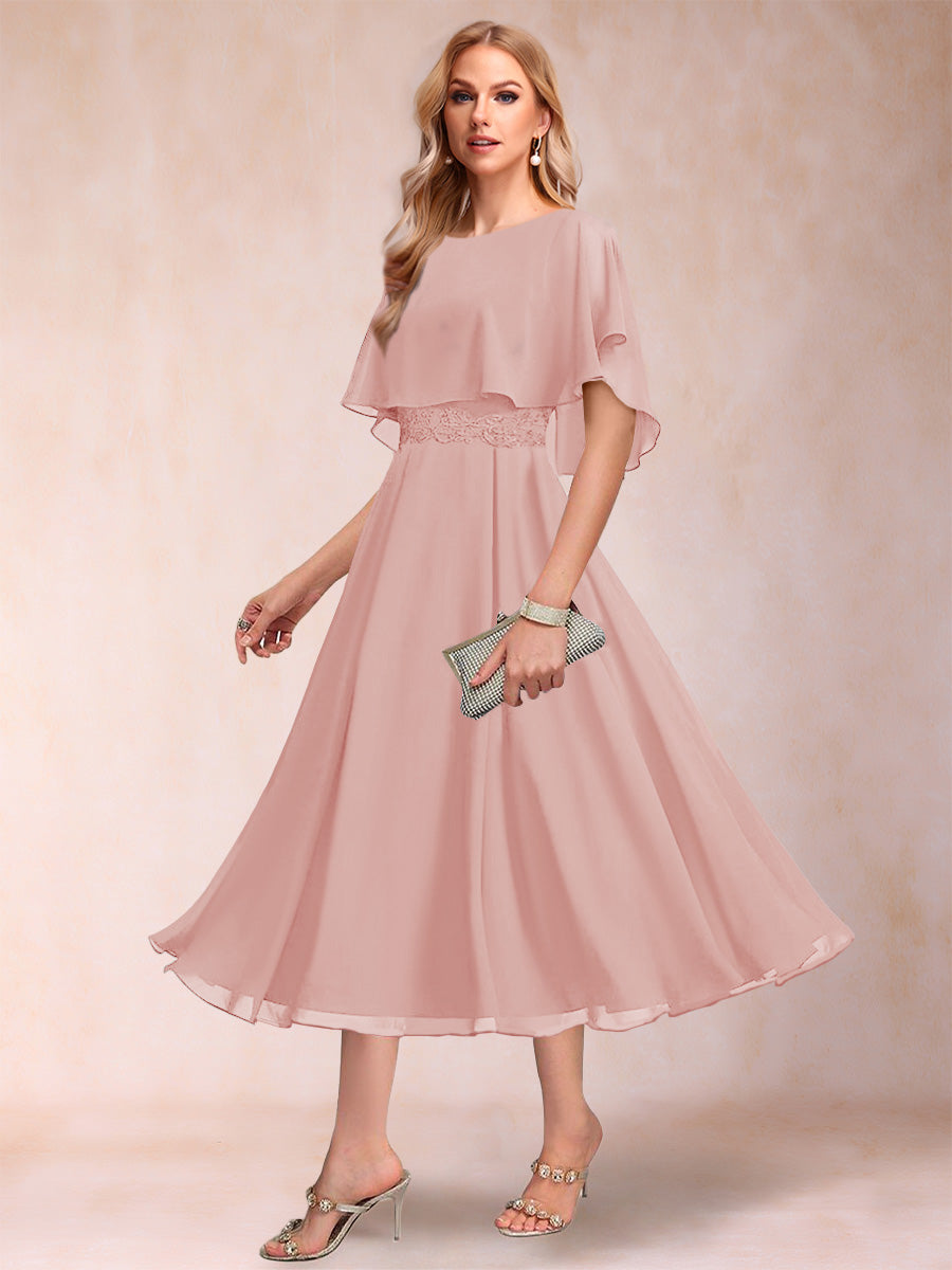 Celeste Rose Dusty Rose back view mother of the bride dress