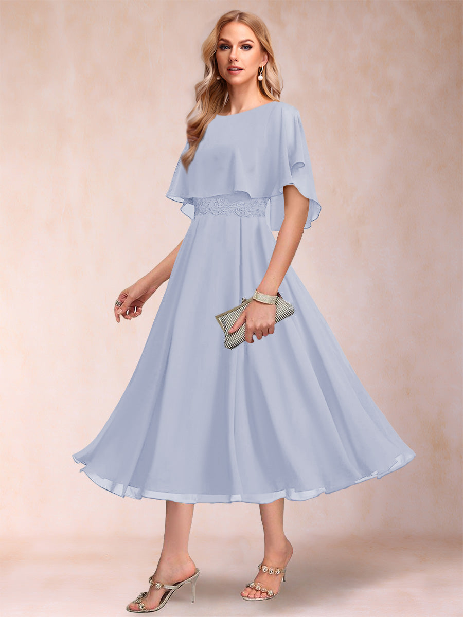 Celeste Rose Lavender front view mother of the bride dress