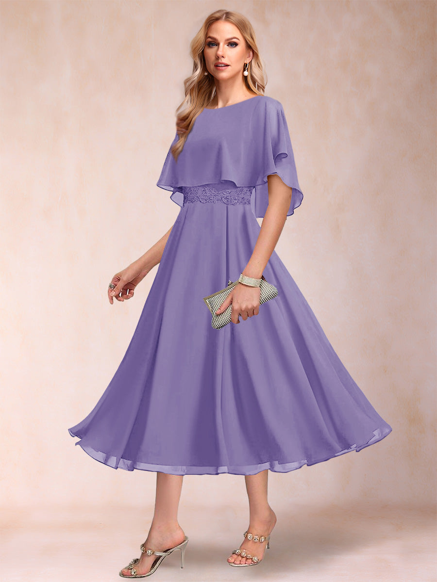 Celeste Rose Lilac front view mother of the bride dress