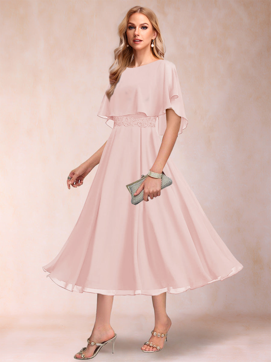 Celeste Rose Pearl Pink back view mother of the bride dress