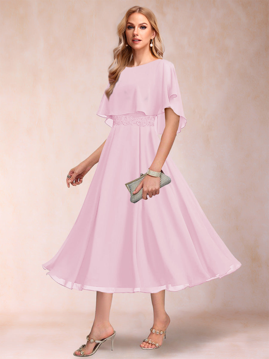 Celeste Rose Rose Pink front view mother of the bride dress