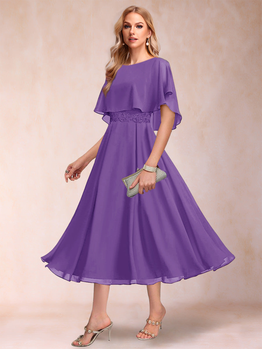 Celeste Rose Regency front view mother of the bride dress