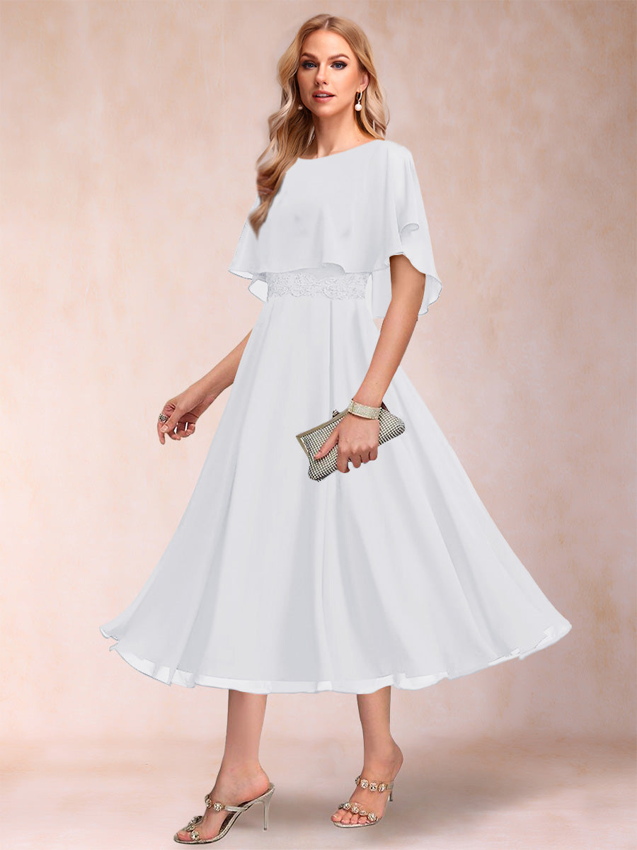 Celeste Rose White front view mother of the bride dress