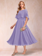 Celeste Rose Wisteria back view mother of the bride dress