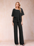 Xaviera Black front view wedding guest dress