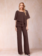 Xaviera Brown front view wedding guest dress