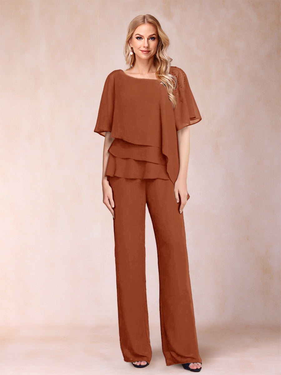 Xaviera Burnt Orange front view wedding guest dress