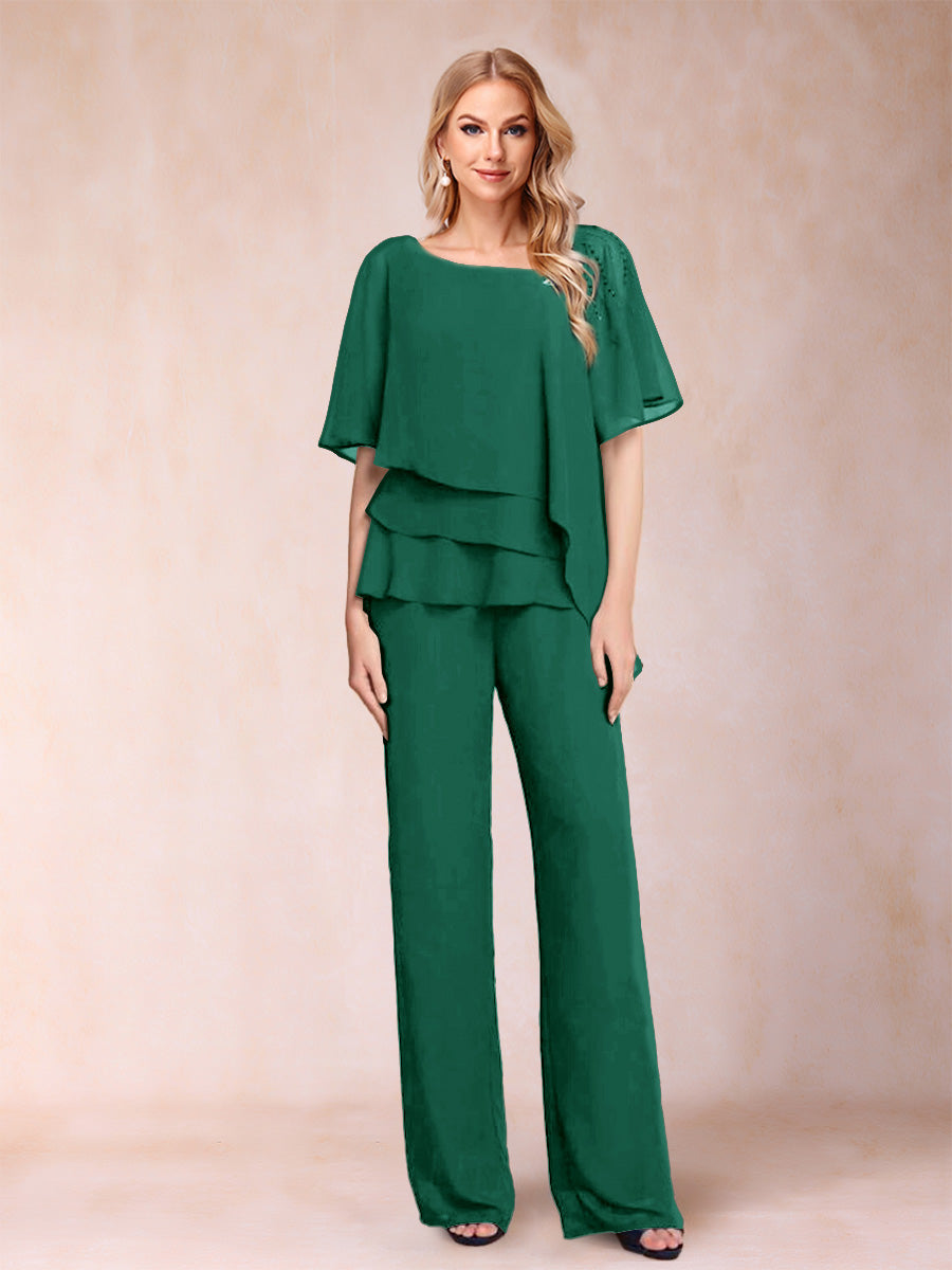 Xaviera Hunter Green front view wedding guest dress
