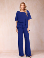 Xaviera Royal Blue front view wedding guest dress