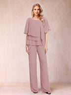 Xaviera Dusty Rose front view wedding guest dress