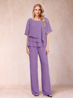 Eleanor Elise Wisteria front view mother of the bride dress