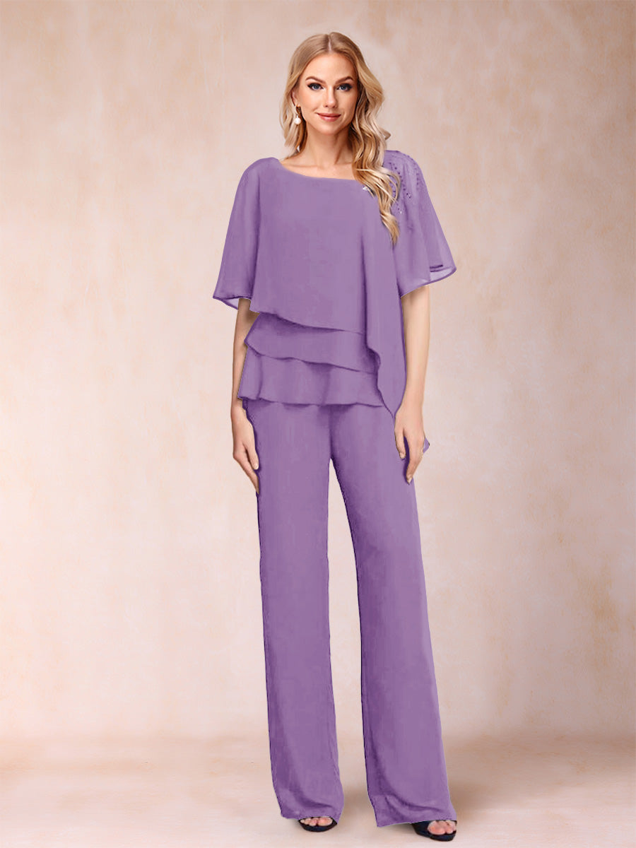Eleanor Elise Wisteria front view mother of the bride dress