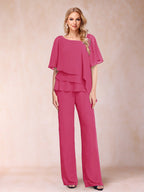 Xaviera Fuchsia front view wedding guest dress