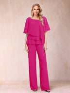 Xaviera Fuchsia back view wedding guest dress