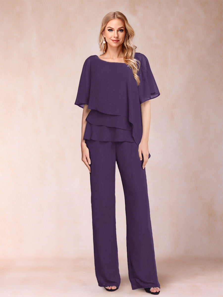 Xaviera Grape front view wedding guest dress
