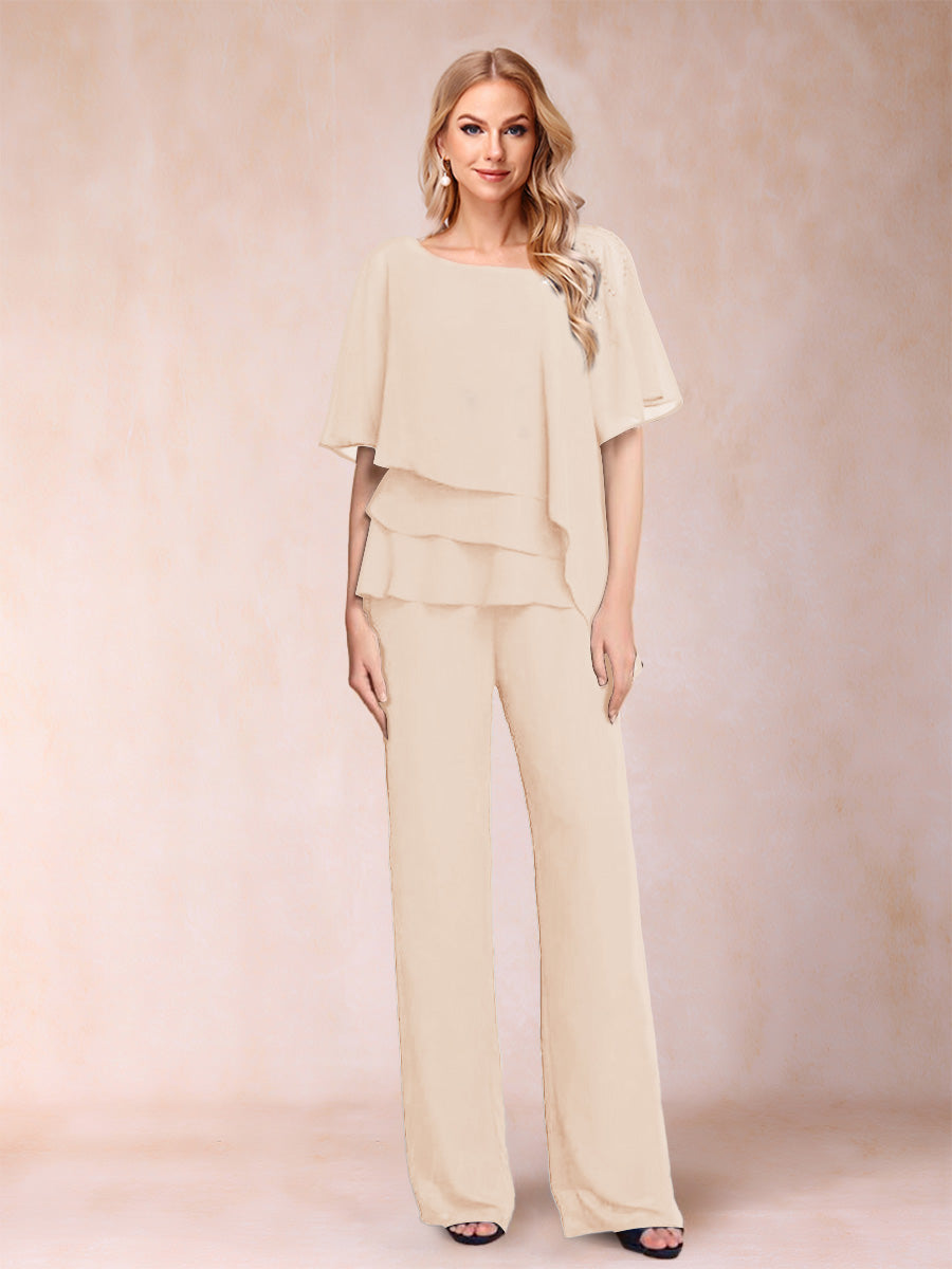 Xaviera Champagne back view wedding guest dress