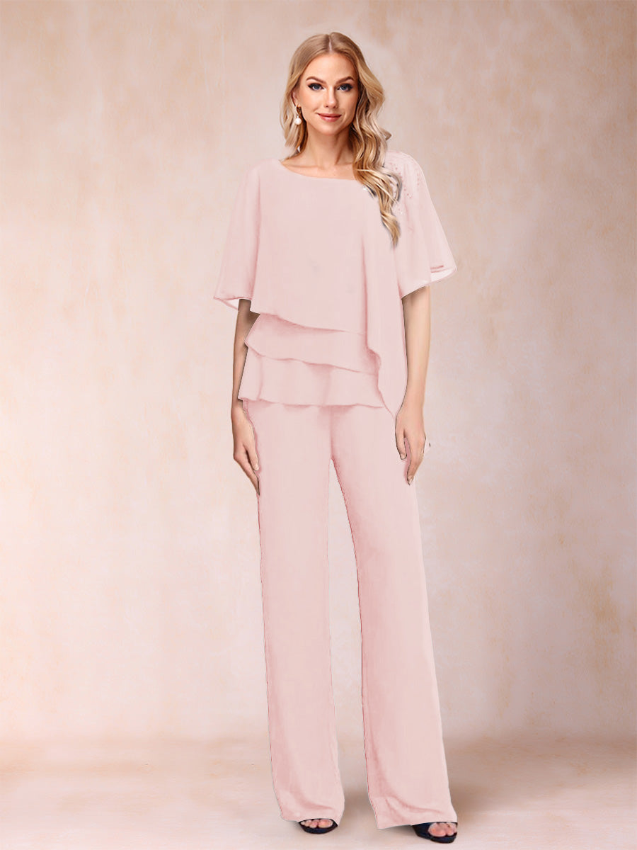 Xaviera Pearl Pink back view wedding guest dress