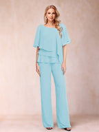 Xaviera Sky Blue back view wedding guest dress