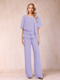 Xaviera Lilac front view wedding guest dress