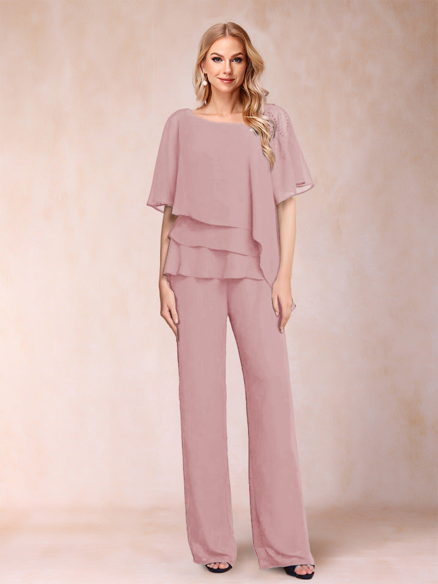 Xaviera Mauve front view wedding guest dress