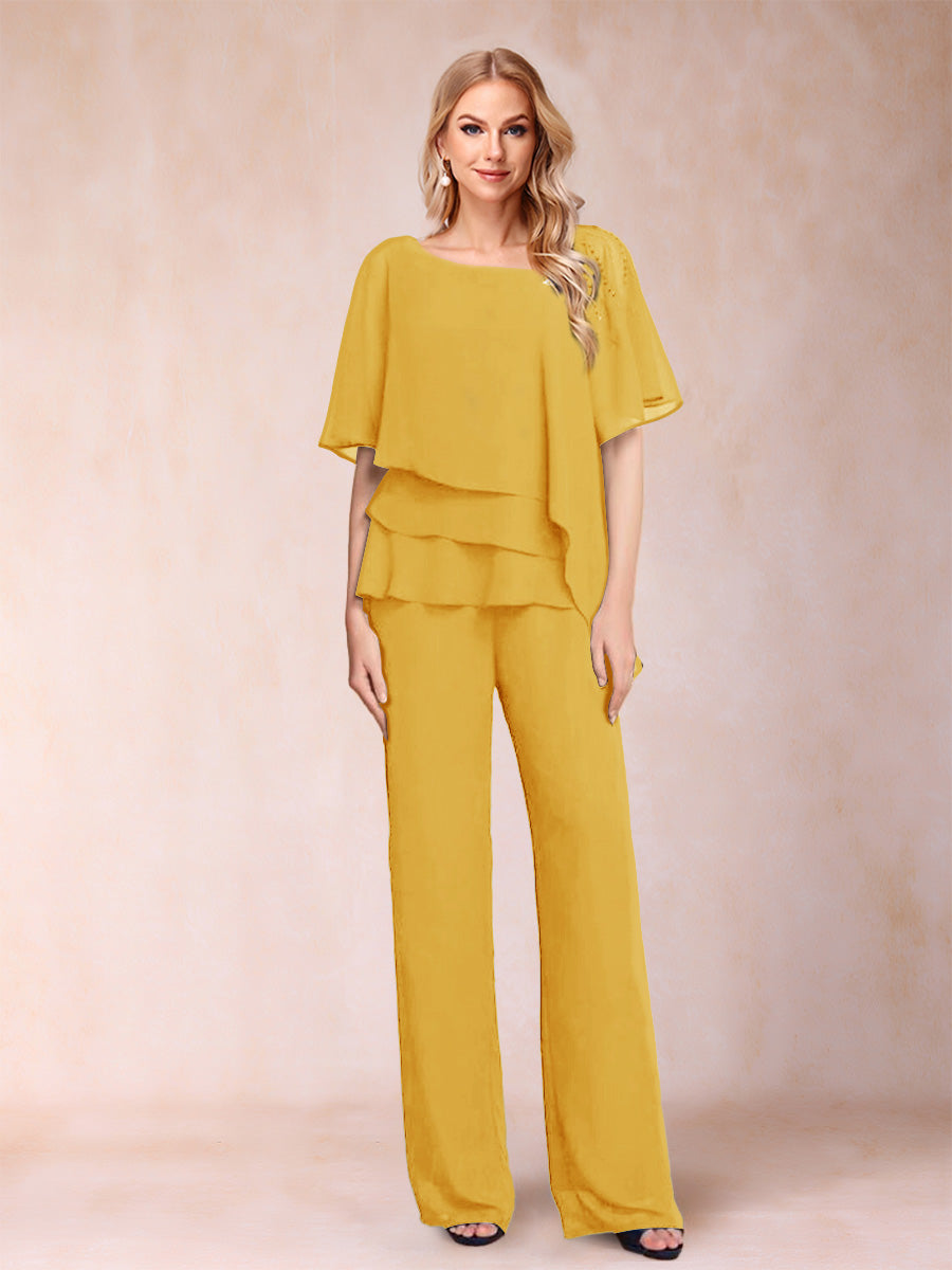 Xaviera Gold back view wedding guest dress
