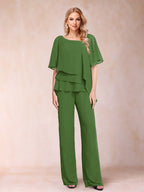Xaviera Olive Green front view wedding guest dress