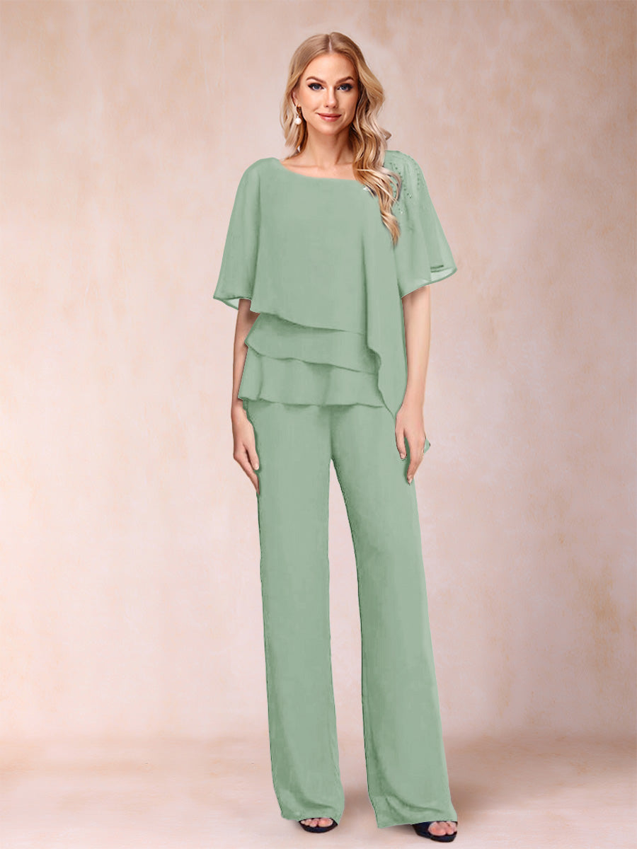 Xaviera Sage Green back view wedding guest dress