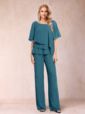 Xaviera Teal front view wedding guest dress