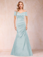 Paulina June Sky Blue front view mother of the bride dress