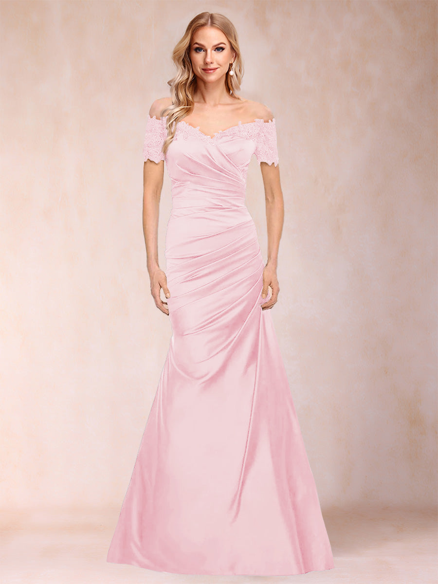 Paulina June Pearl Pink front view mother of the bride dress