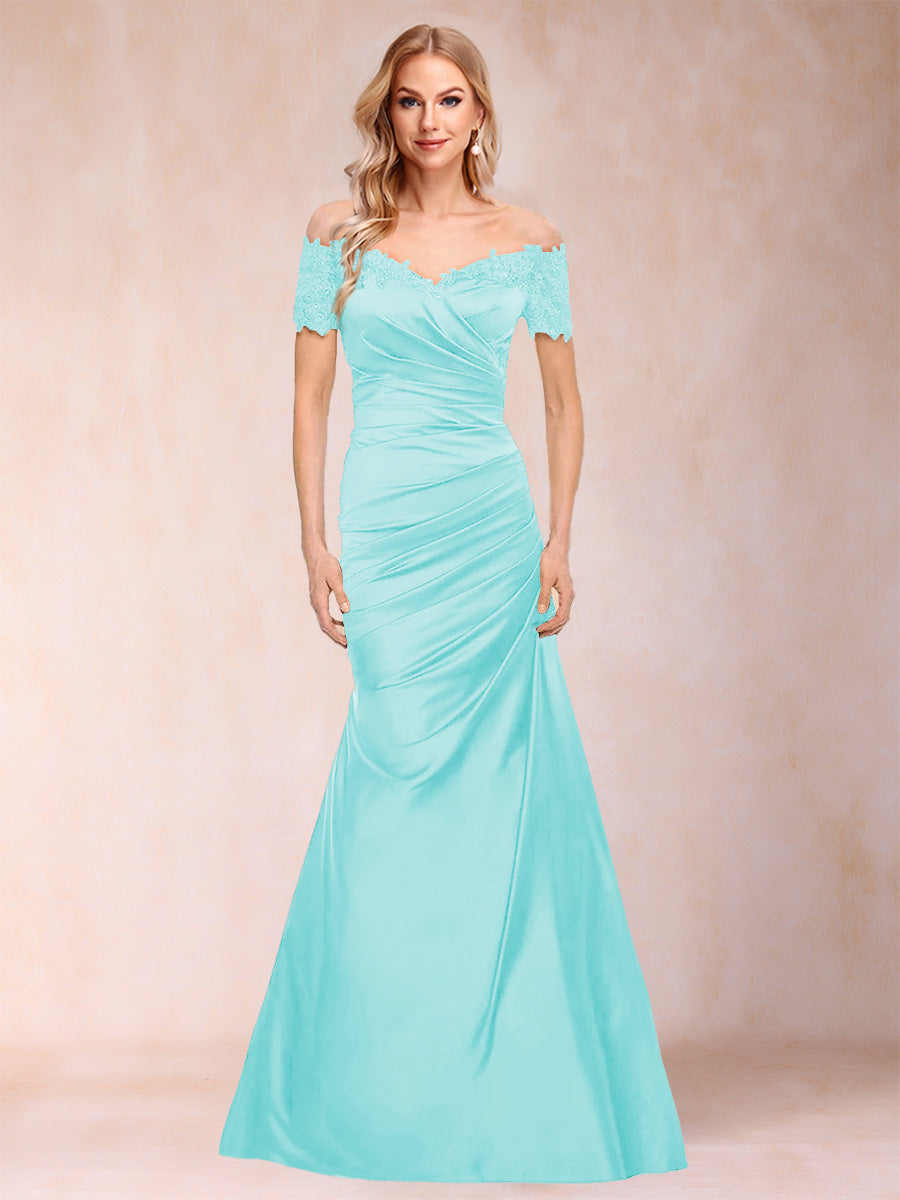 Paulina June Sky Blue back view mother of the bride dress