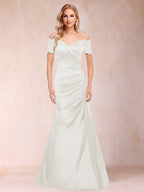 Paulina June Ivory back view mother of the bride dress