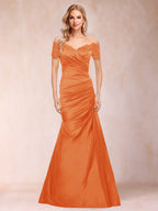 Paulina June Orange front view mother of the bride dress