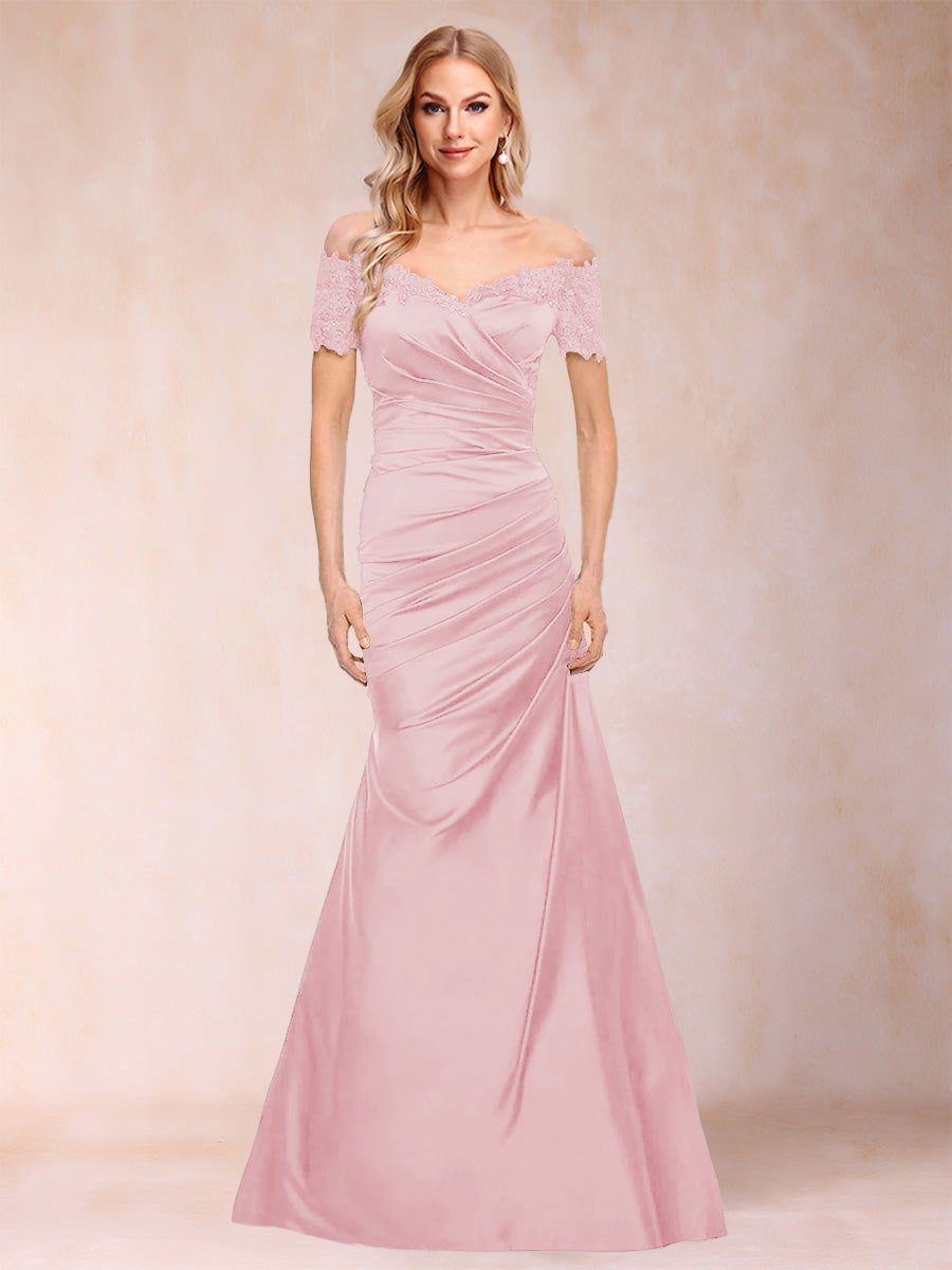 Paulina June Rose Pink front view mother of the bride dress